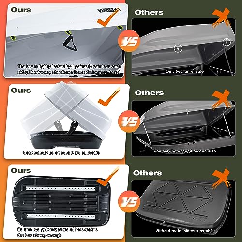White 13 Cubic Feet ABS PMMA Roof Cargo Carrier X921