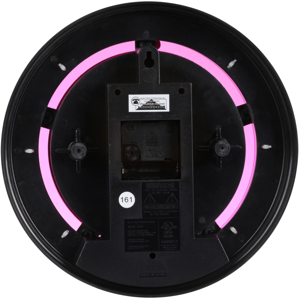 Pink Arabic Neon Wall Clock X4861