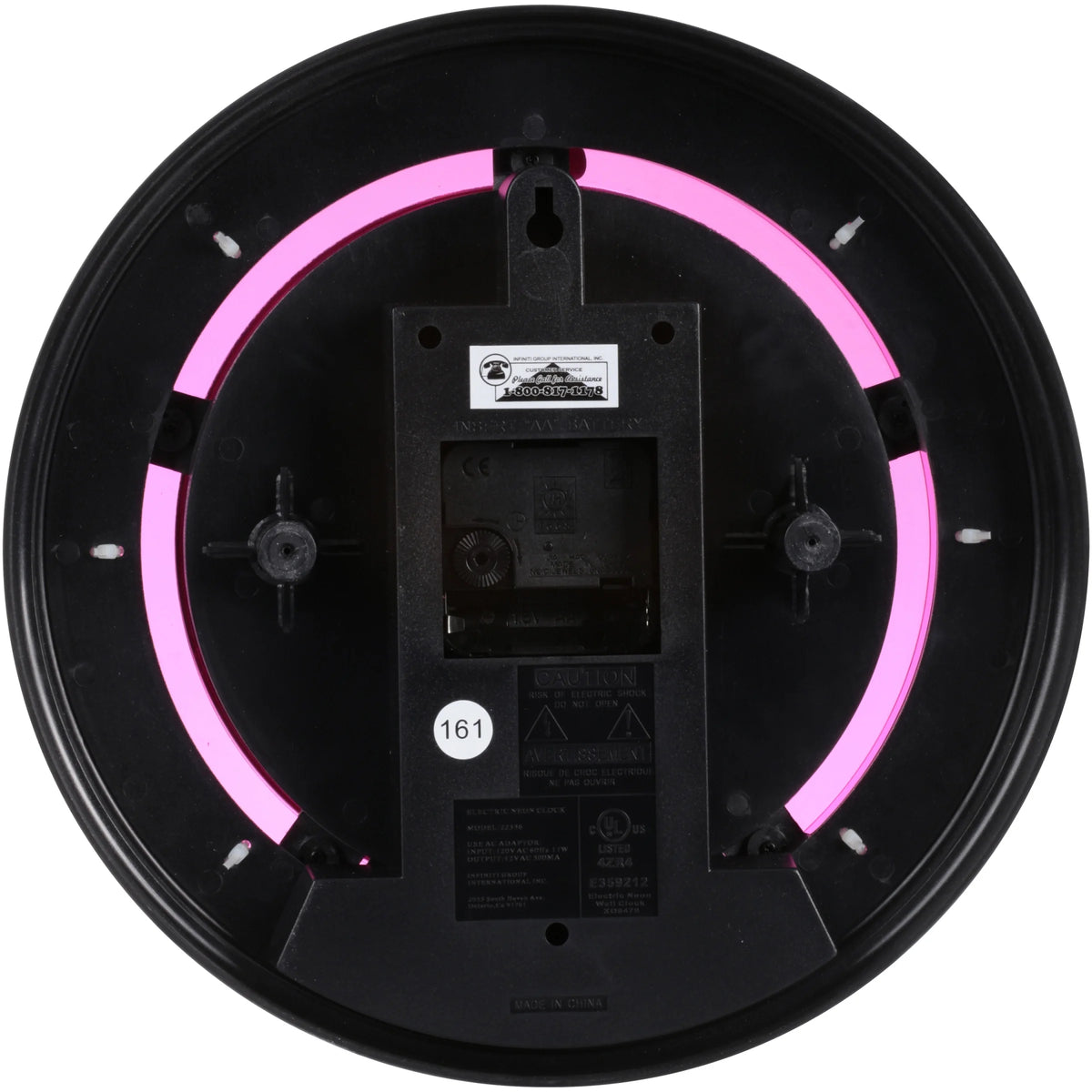Pink Arabic Neon Wall Clock X4861