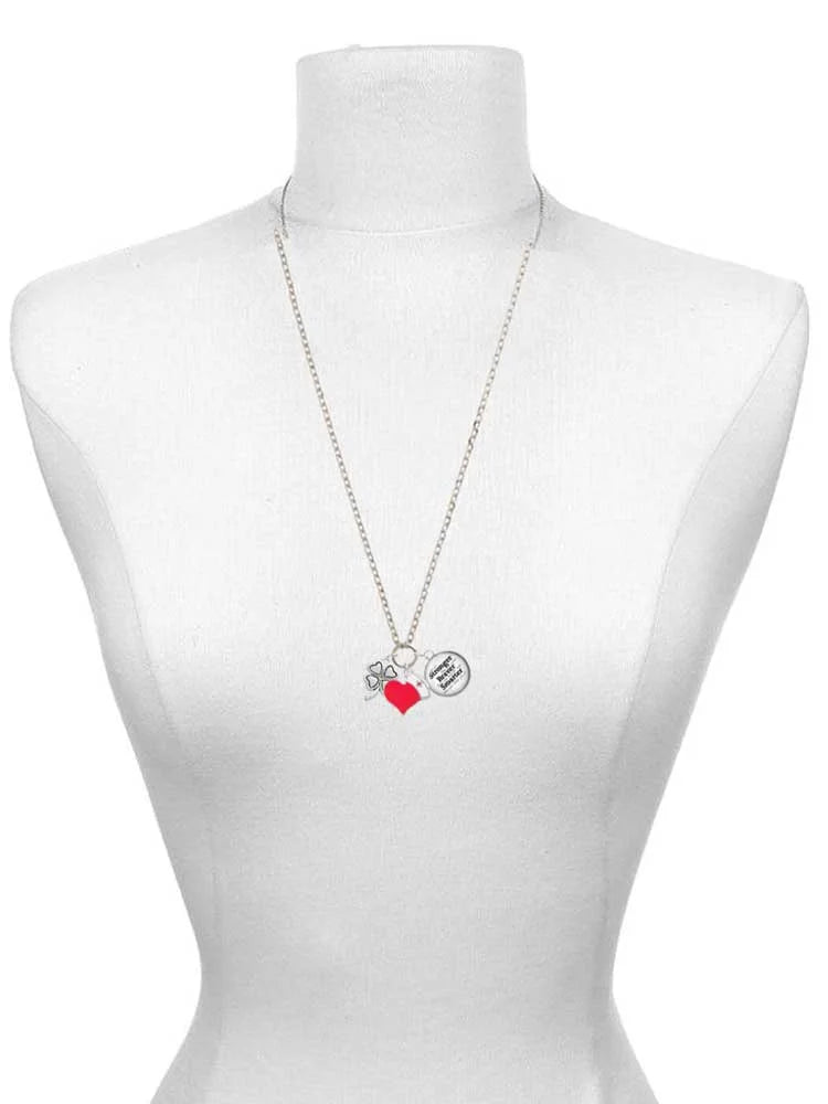 Red Heart Nurse Strong Zoe Necklace N7544