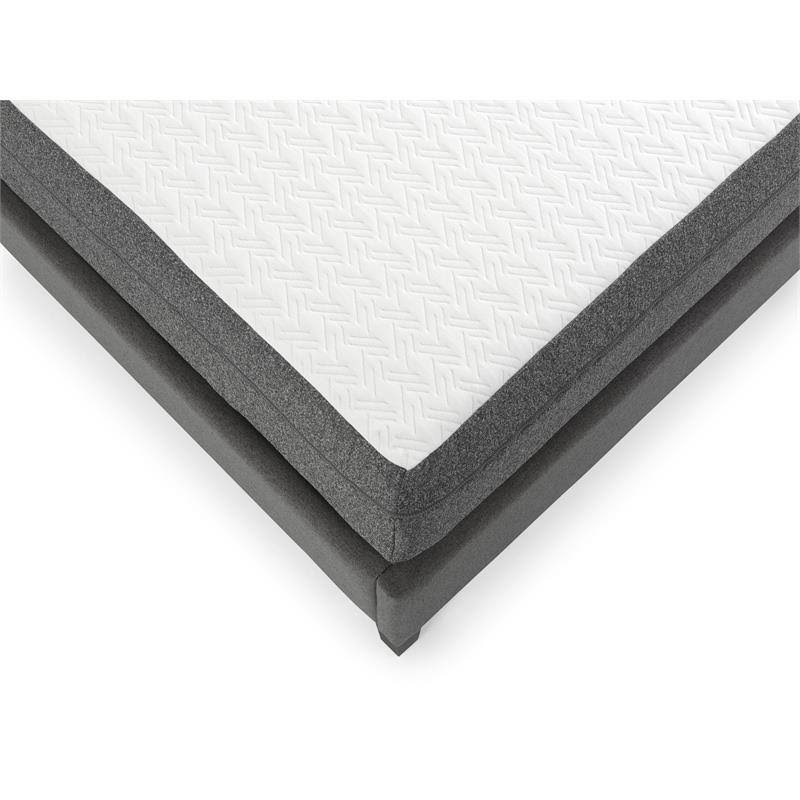 White Twin Long Gel Mattress and Bed Base Q140