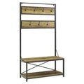 Rustic Oak Hall Tree V51864