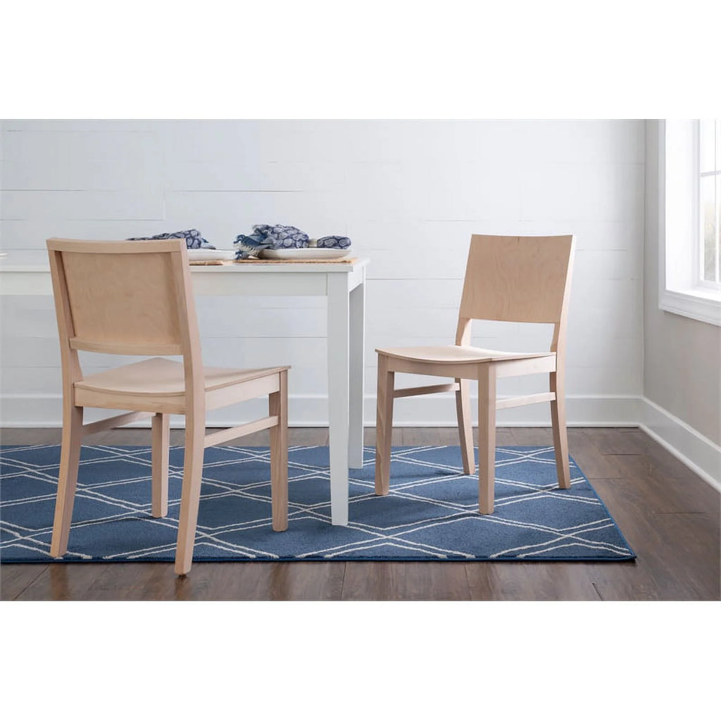 19'' Mid-Century Wood Side Chair Set of 2 L4425