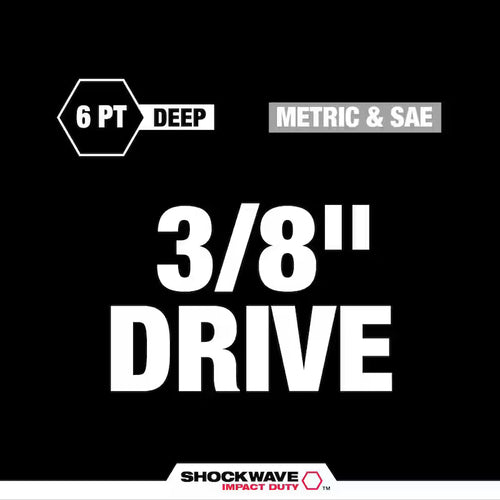 3/8 in. Drive SAE and Metric 6 Point Impact Socket Set (86-Piece) Q160064