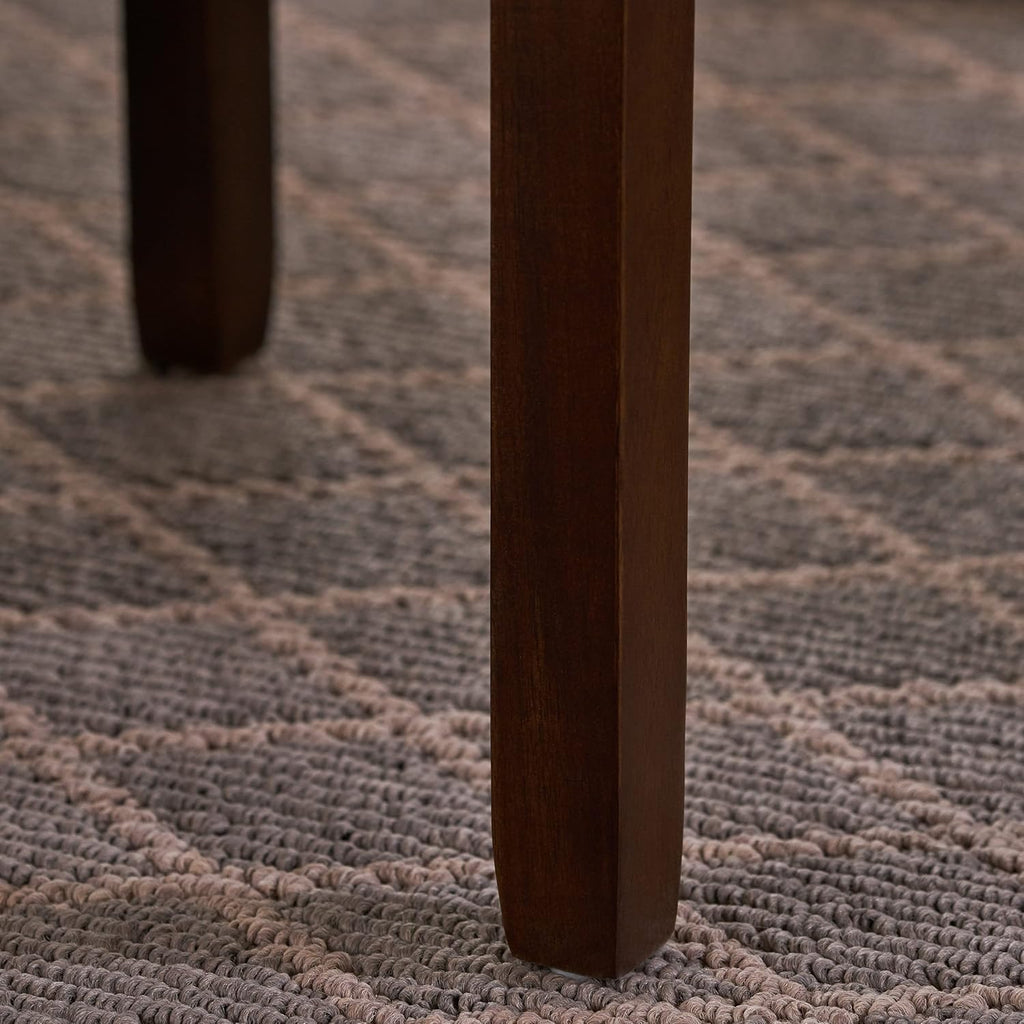 Brown Mahogany Acacia Wood Accent Table with Bottom Drawer C7080