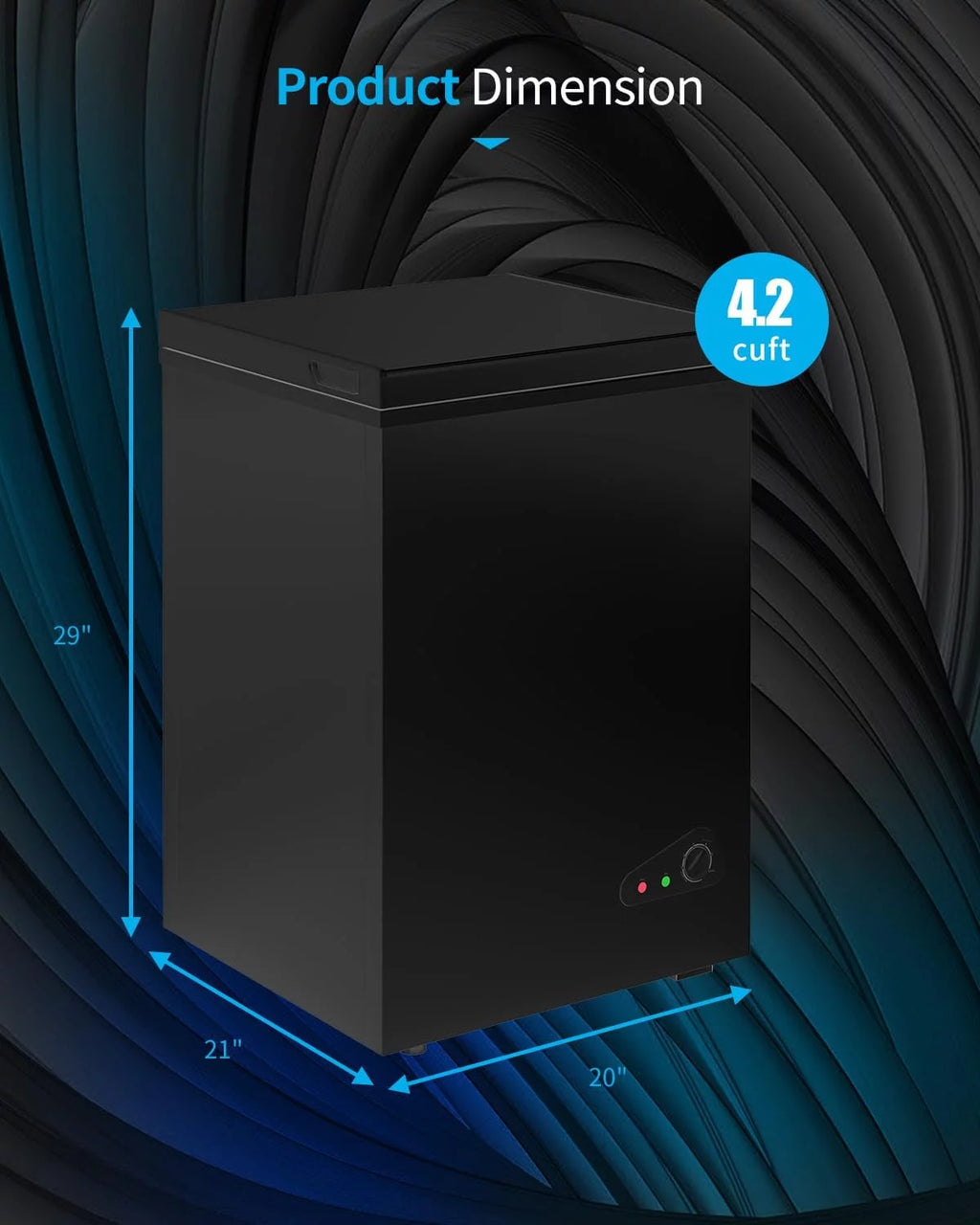 Black 4.8 Cu ft Chest Freezer A38027