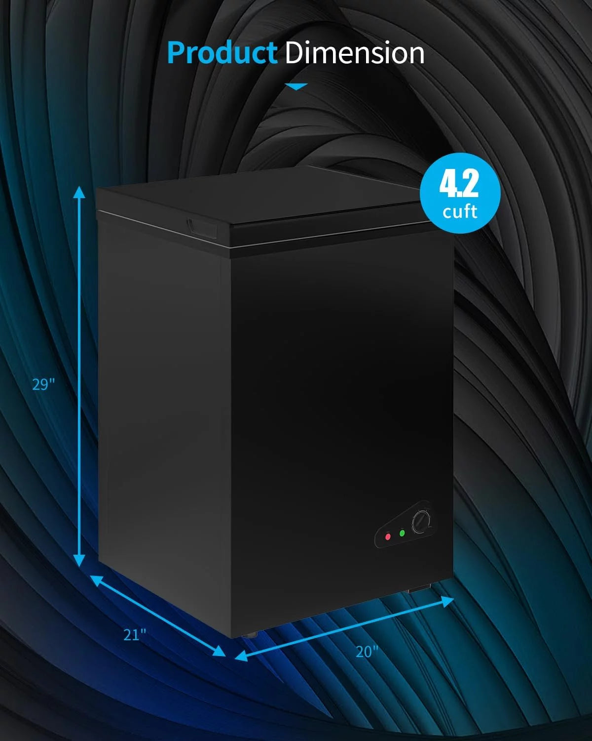 Black 4.8 Cu ft Chest Freezer A38027