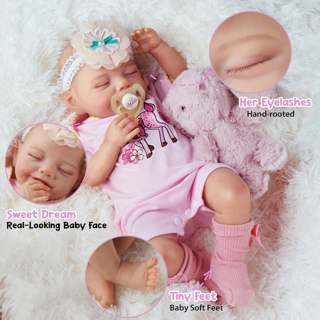 20 Inch Cloth Body Reborn Baby Doll S7805