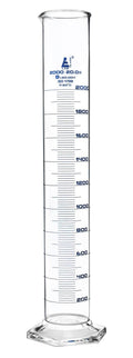 2000ml Borosilicate Glass Graduated Measuring Cylinder with Hexagonal Base R30267
