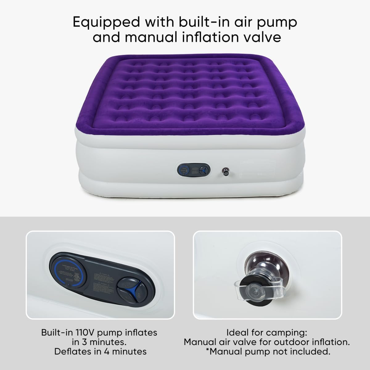 Queen Size Air Mattress with Built-in Pump I5793