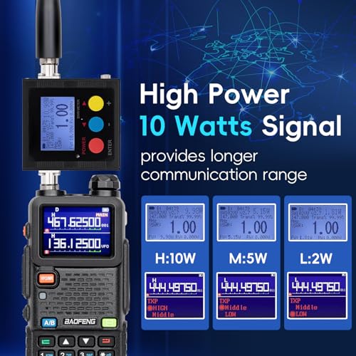 Ham Radio 10W VHF/UHF 8 Bands Two Way Radio Handheld with 2500mAh Battery V5607