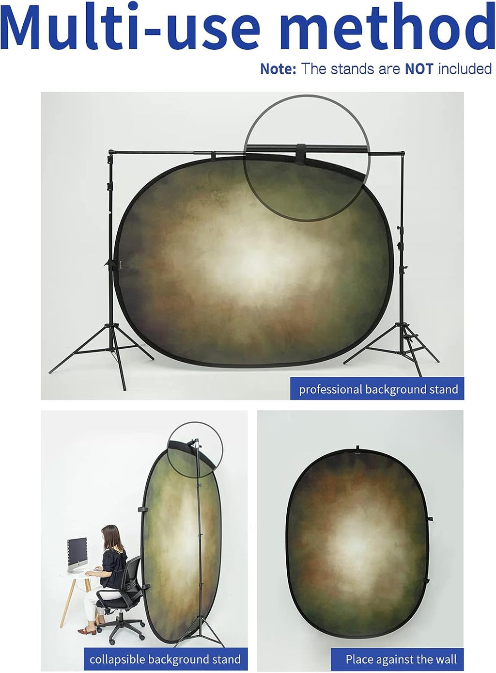 Collapsible Pop-up Photo Backdrop 5x6.5ft X73772