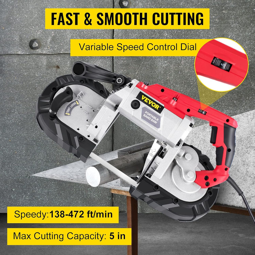 Portable Band Saw, 5 Inch Cutting Capacity, Variable Speed Y880
