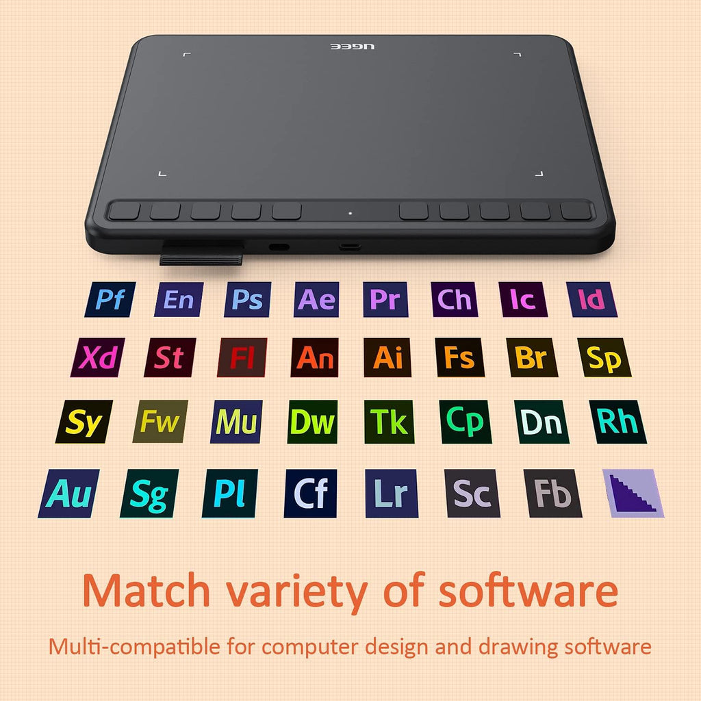 Graphics Drawing Tablet with Battery-Free Stylus S112175