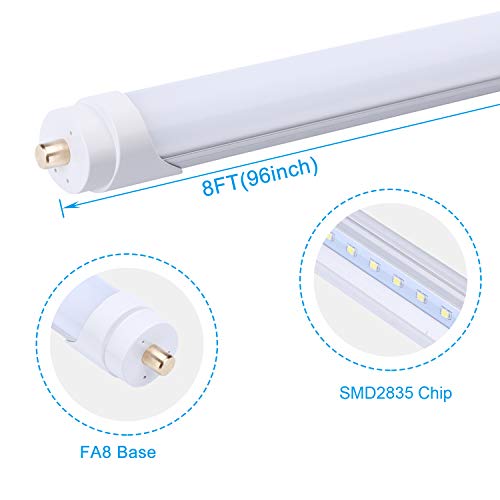 25-Pack 8ft 45W 5000K 4500LM Frosted LED Tube V127