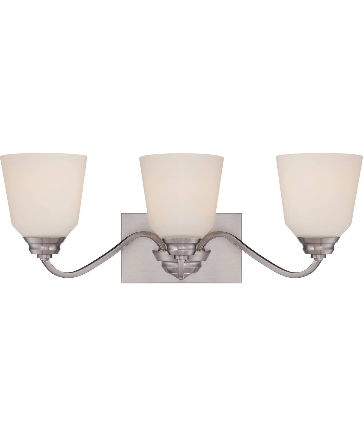 Brushed Nickel 3-Light Vanity Lighting J343