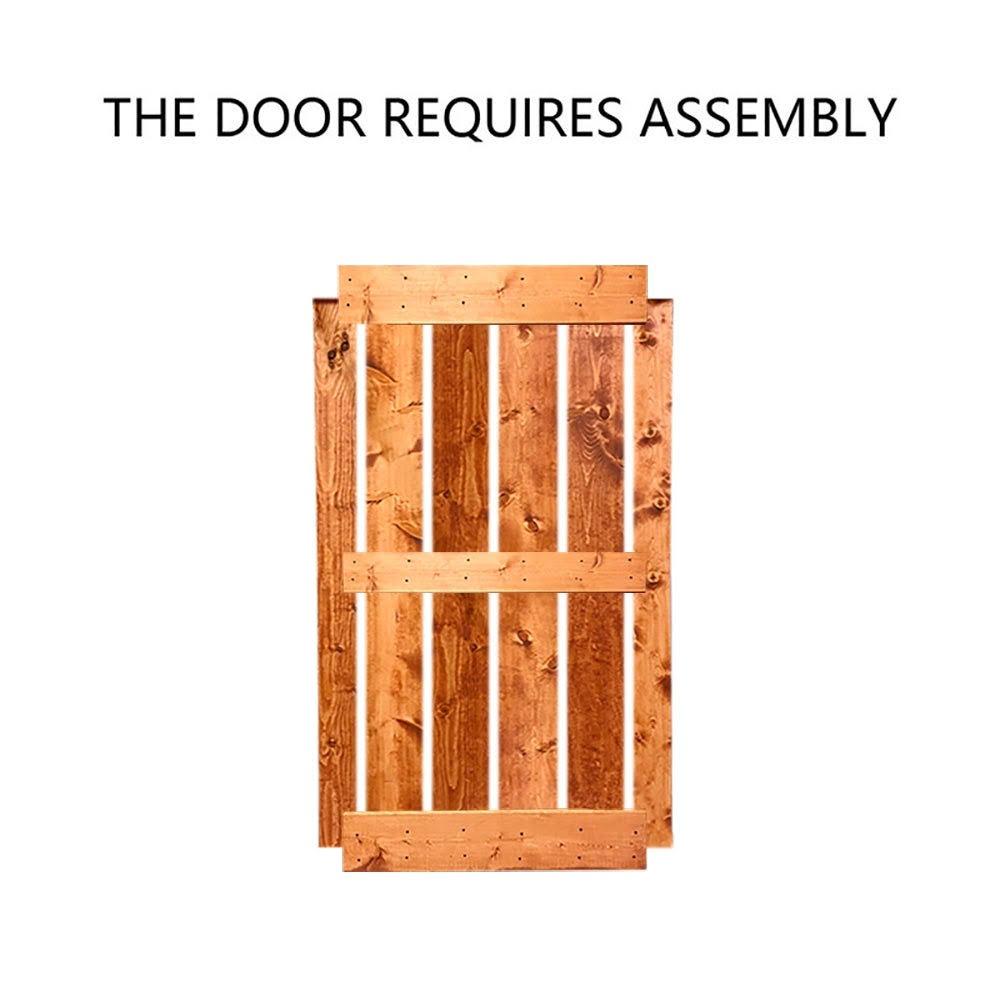 Stained Double Barn Door with Hardware Kit A3616