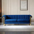 Blue Velvet 3 Seat Couch Sofa O440