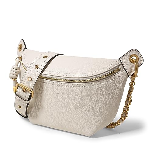 Genuine Leather Waist Packs with Chain Straps Y538941