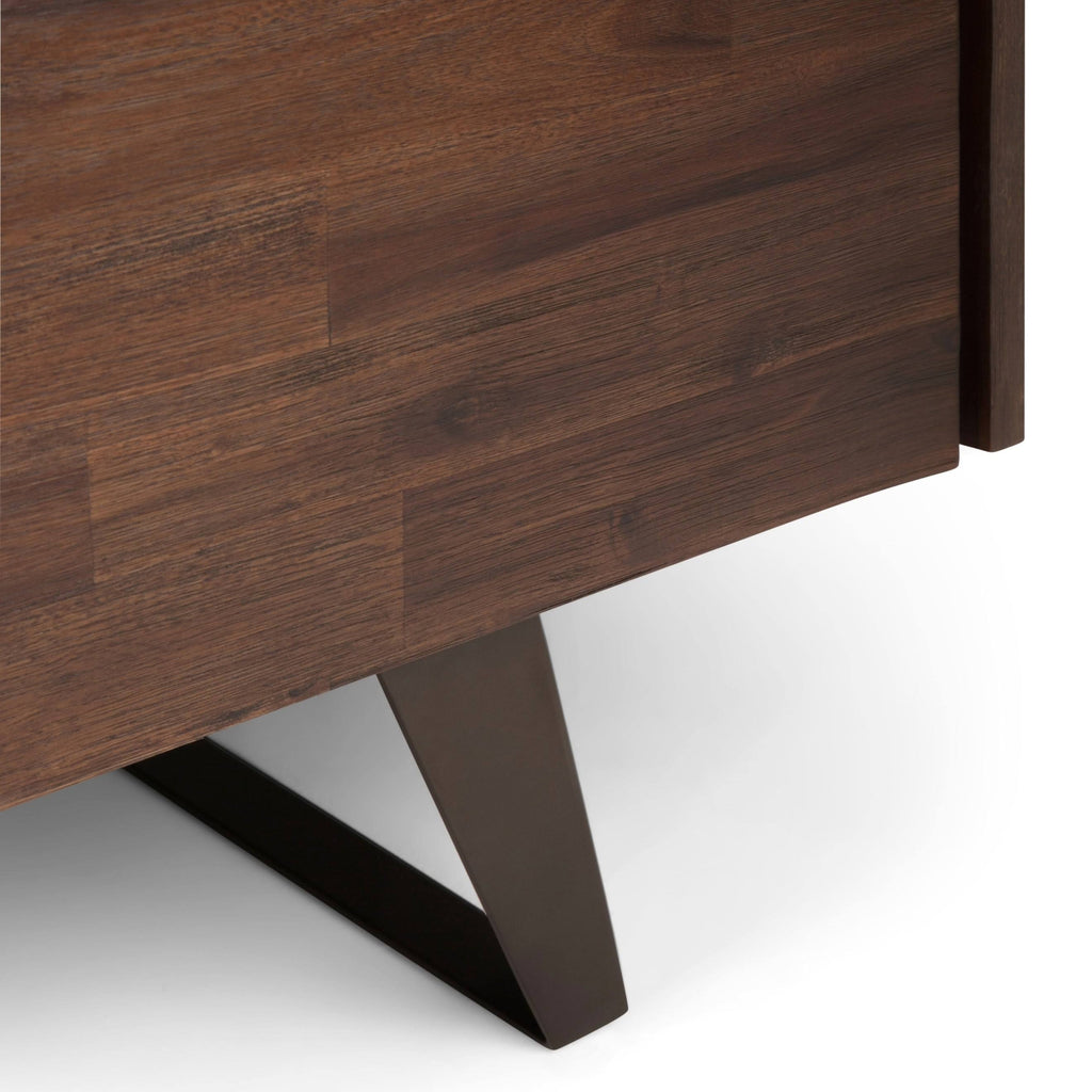 Solid Acacia Wood 63 inch Wide TV Media Stand Q5516