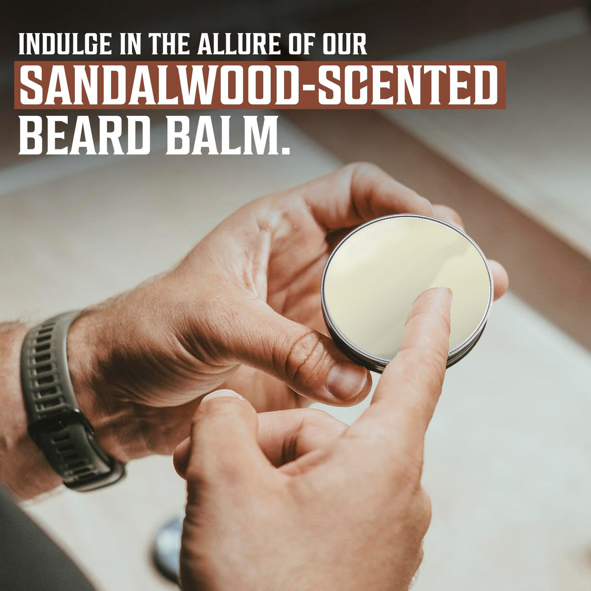 Sandalwood Beard Balm and Beard Oil Bundle with Argan and Jojoba Oils Y67489