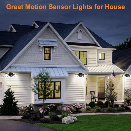 White Battery-Operated Motion Sensor LED Flood Light, 5500K Daylight, IP65 Waterproof Z559