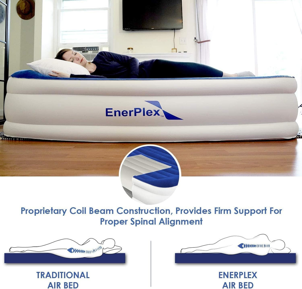 Queen Air Mattress with Built-in Dual Pump X298104
