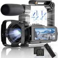 4K Video Camera Camcorder 48.0MP 60FPS with External Microphone K42867