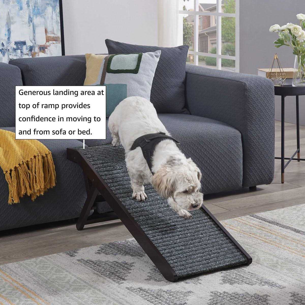 Foldable Wooden Pet Ramp Adjustable Height T5457