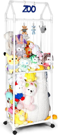 White Stuffed Animal Storage Zoo with Elastic Band and Net G87205