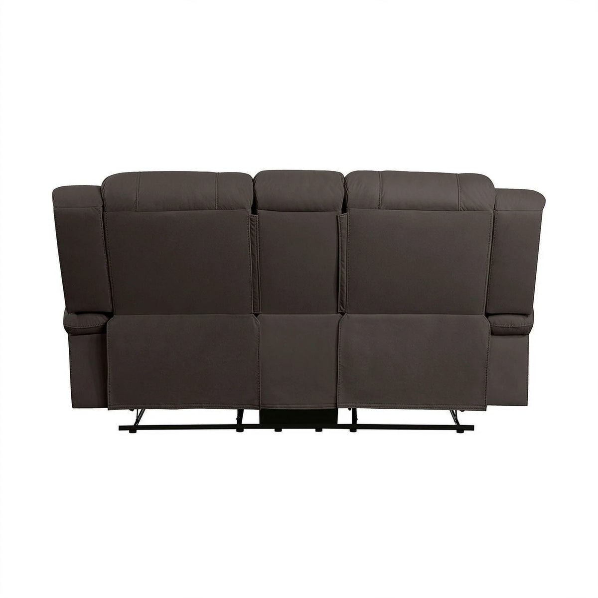 Chocolate Microfiber 2-Piece Manual Reclining Sofa Set Q332658