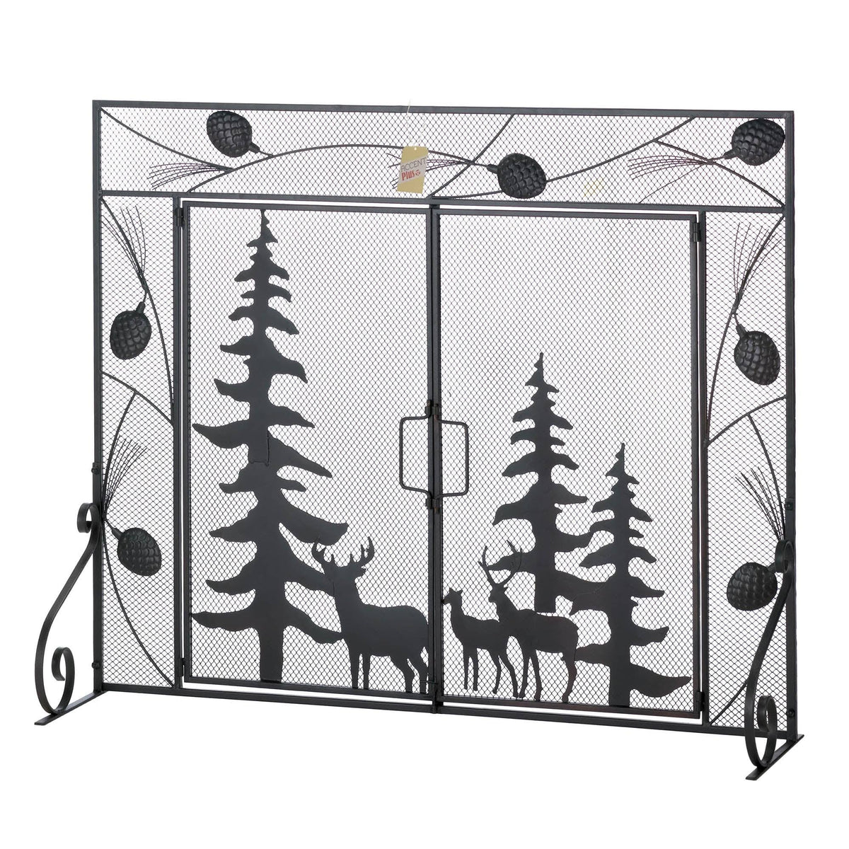 Black Fireplace Screen F4754