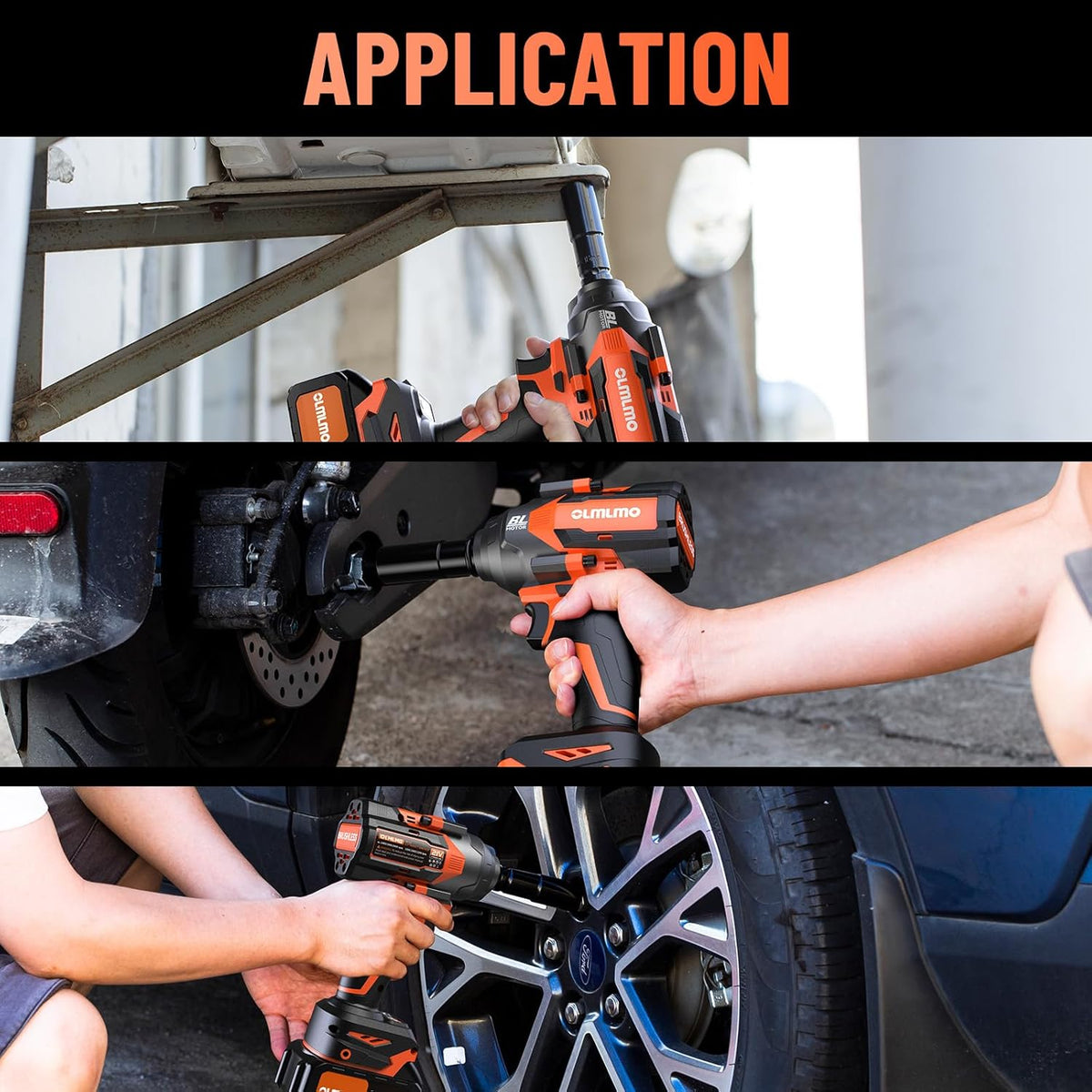 Cordless Impact Wrench 1/2-In 700Ft-lbs Brushless 21V Electric with 2x 3.0Ah Battery Fast Charger 5 Sockets X60799
