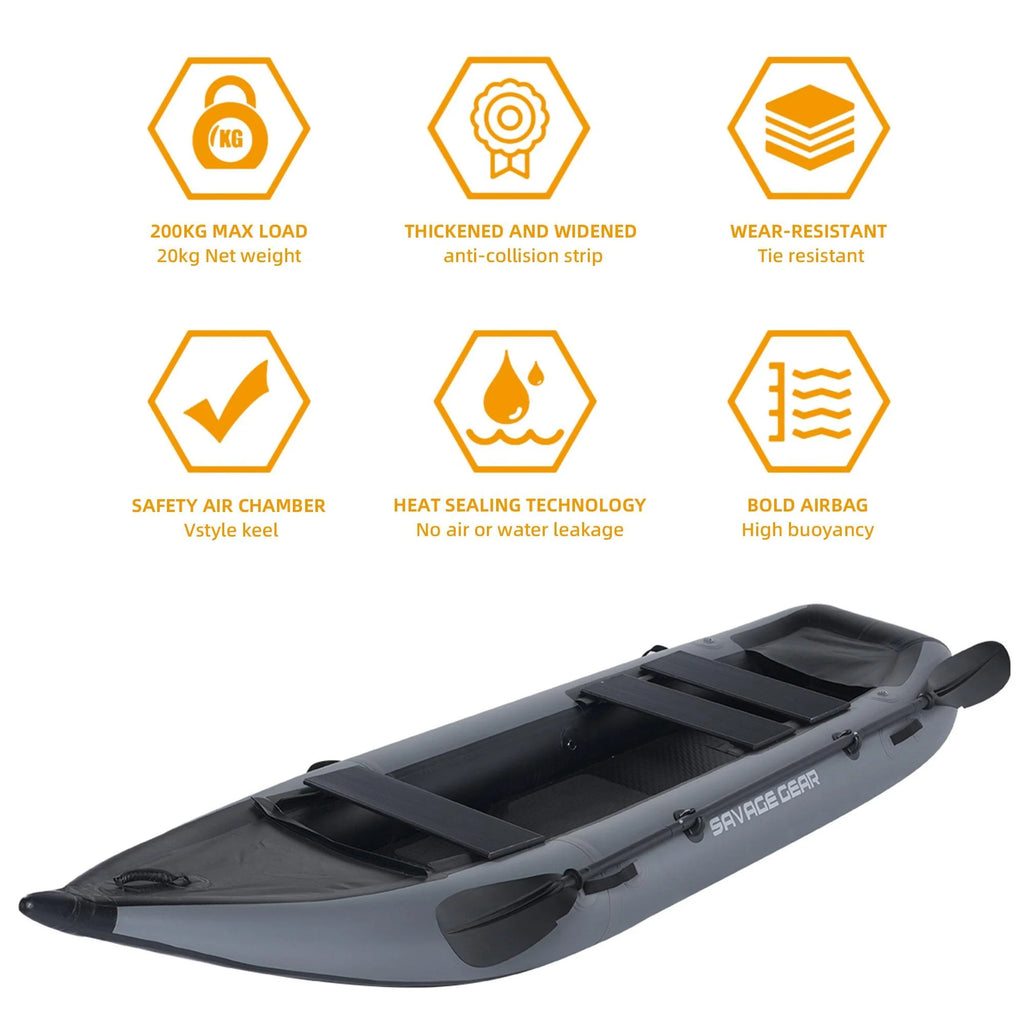2 Person Inflatable PVC Kayak with Pump, Aluminum Alloy Seat, Paddle, Repair Kit X599