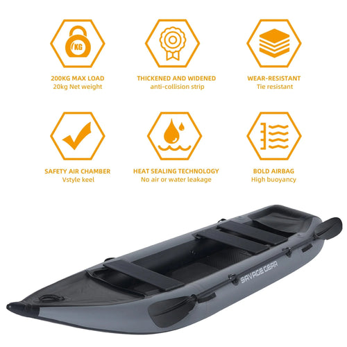 2 Person Inflatable PVC Kayak with Pump, Aluminum Alloy Seat, Paddle, Repair Kit X599