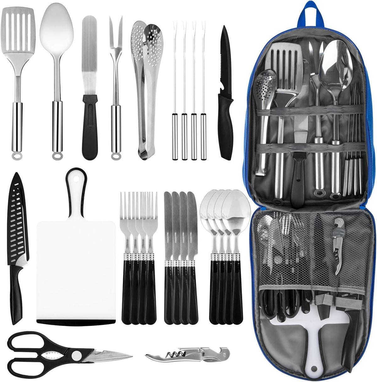Portable Stainless Steel Camping Utensil Set V4943