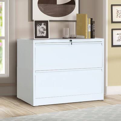 White 2-Drawer Lateral File Cabinet R13363