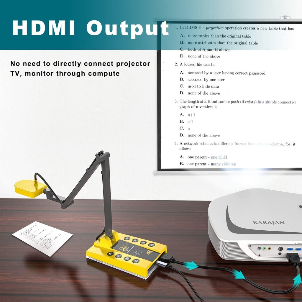 HDMI/USB Dual Mode Document Camera 15MP with LED Light Z363