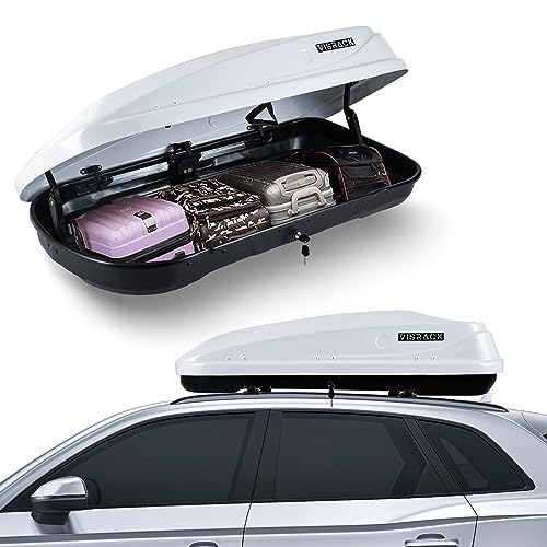 White 13 Cubic Feet ABS PMMA Roof Cargo Carrier X921