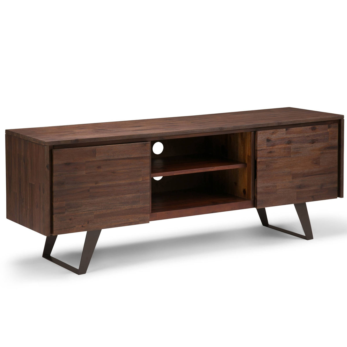 Solid Acacia Wood 63 inch Wide TV Media Stand Q5516