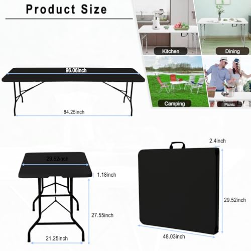 White Plastic Folding Table X1891