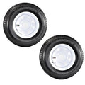 2-Pack Trailer Tires ST175/80D13 LRC 5 Lug White Spoke T2095