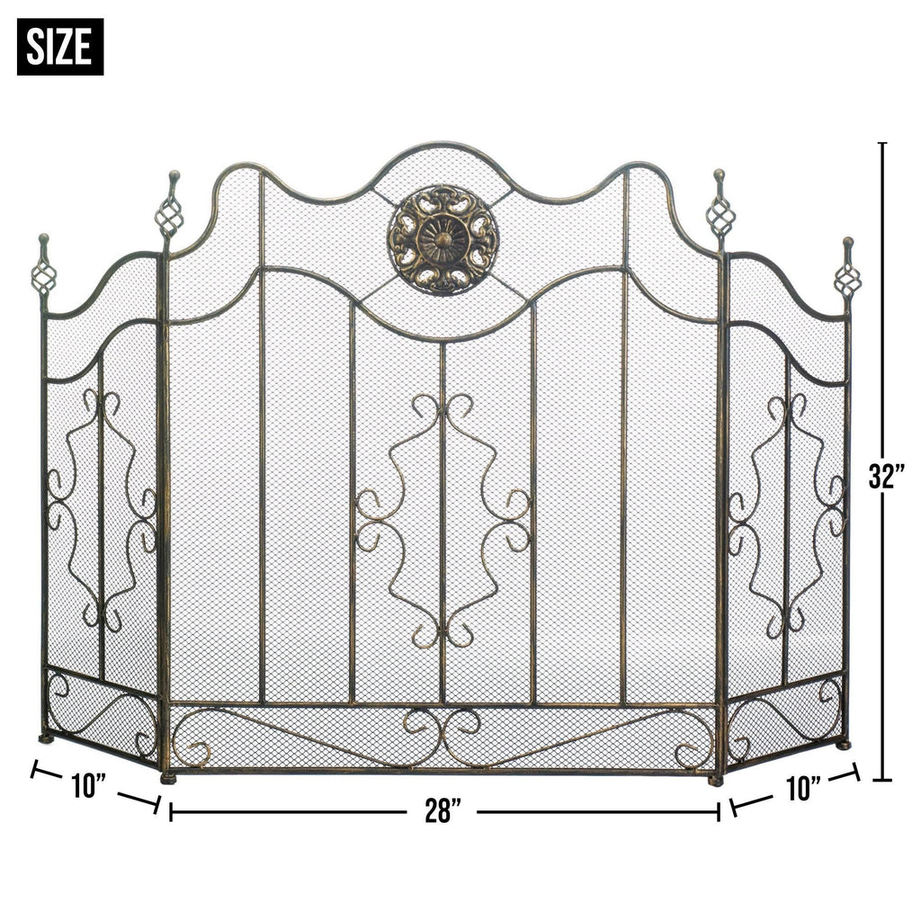 Black Fireplace Screen F4754