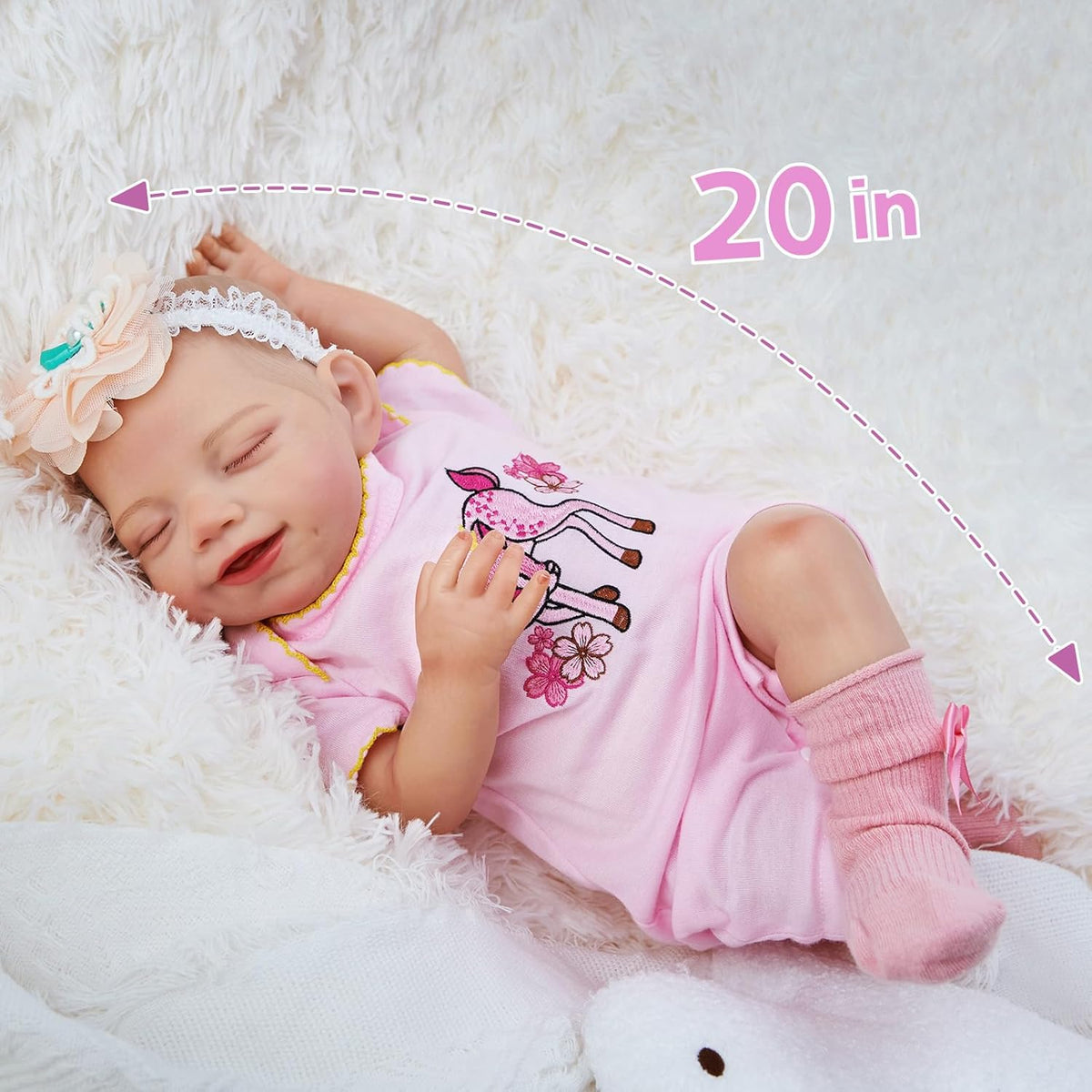 20 Inch Cloth Body Reborn Baby Doll S7805