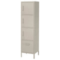 Beige High Cabinet with Drawer and Doors S118