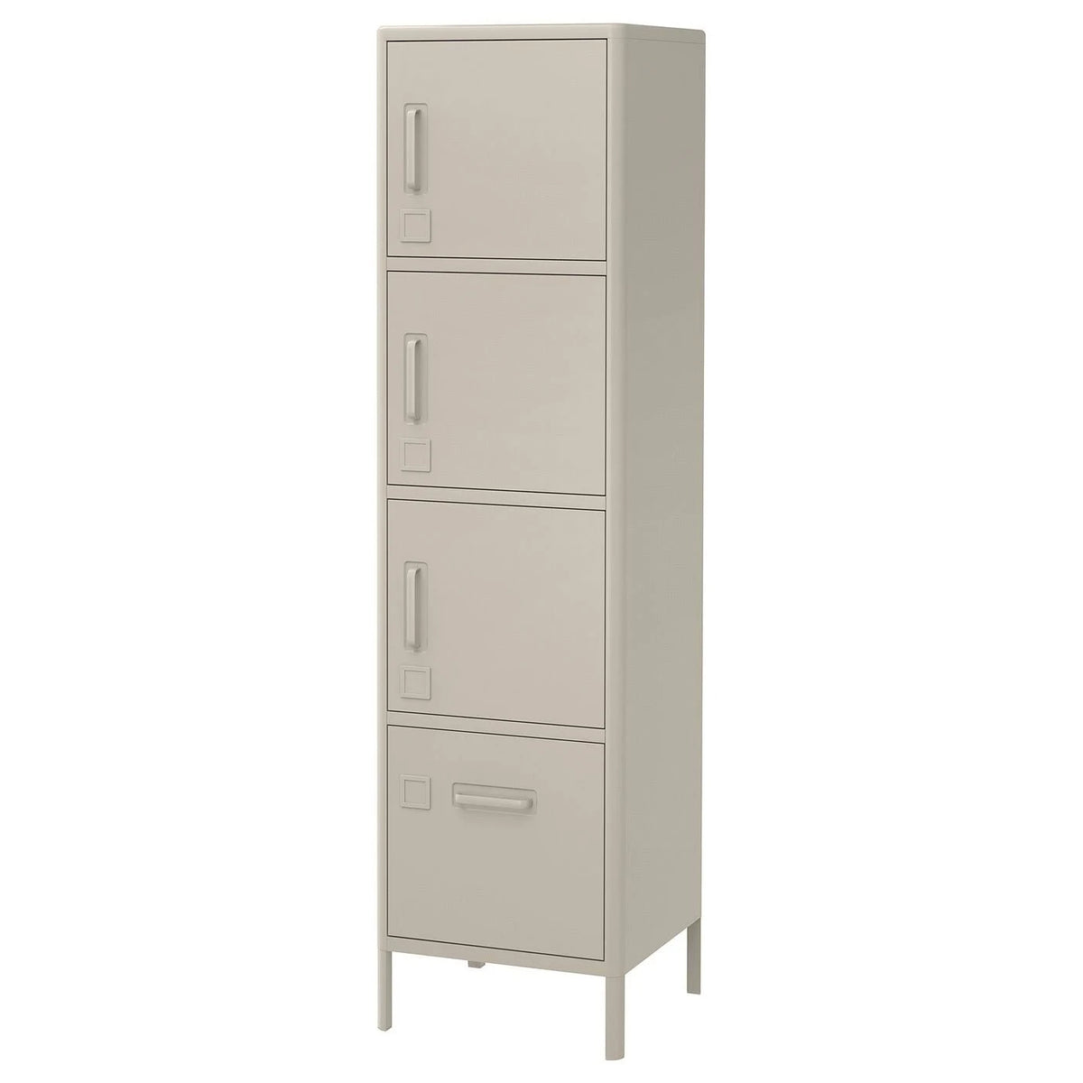 Beige High Cabinet with Drawer and Doors S118