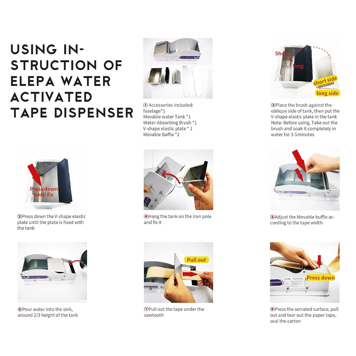 Manual Kraft Tape Dispenser, 3.5-Inch Wide V797
