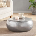 29" Solid Aluminum Round Drum Coffee Table H858293