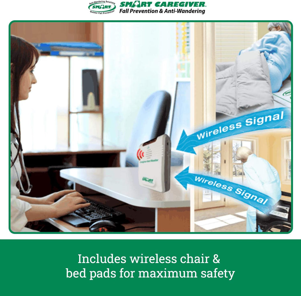 Wireless Alarm with Bed Sensor Pad and Chair Sensor Pad J616