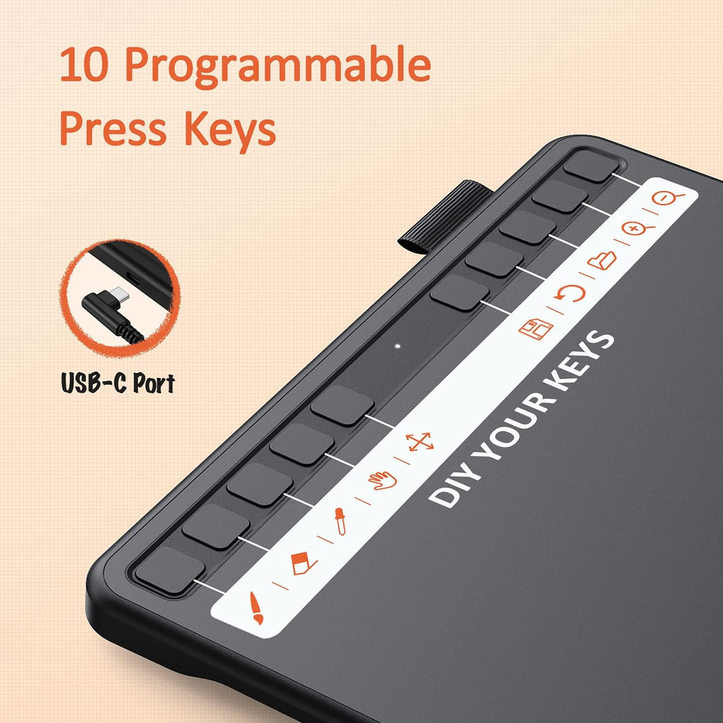 Graphics Drawing Tablet with Battery-Free Stylus S112175